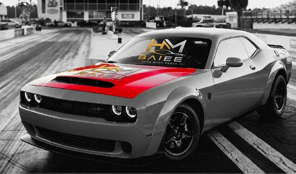 Challenger Dual-Scoop Hood — Black